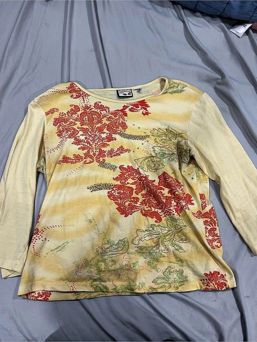 Long Sleeve Paisley Top in